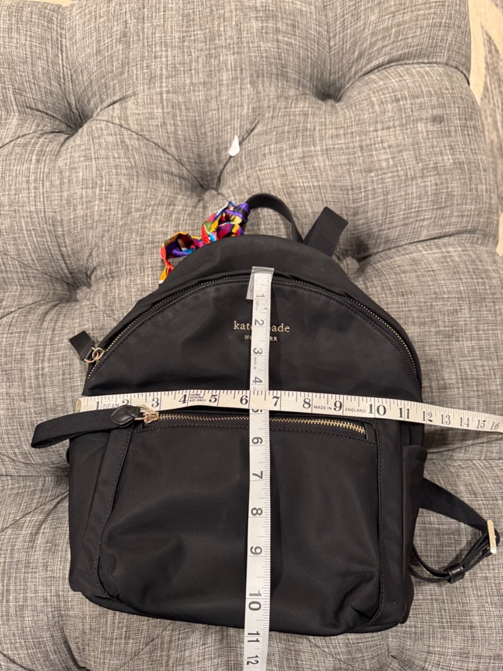 Kate Spade Bag Chelsea Black Nylon Backpack - Picture 17 of 17